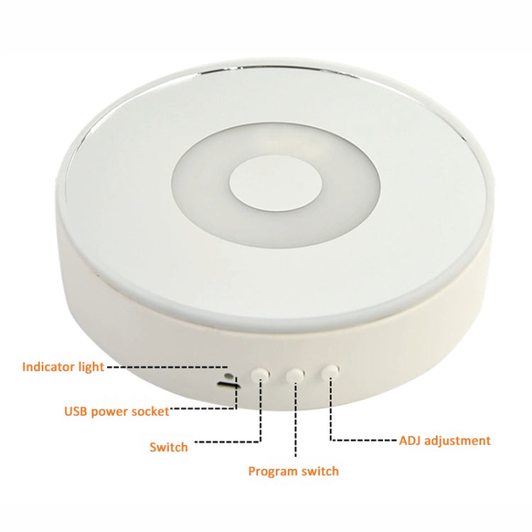 15cm Spinning Display Stand with Gradient Color Lights for Glass Art(Black) -  by PMC TechLife | Online Shopping South Africa | PMC TechLife | Buy Now Pay Later Mobicred