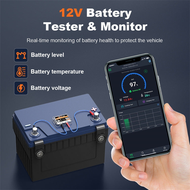ANCEL BM200 12V Bluetooth 4.2 Car Battery Analysis and Detection Tool Battery Tester - Electronic Test by ANCEL | Online Shopping South Africa | PMC TechLife | Buy Now Pay Later Mobicred
