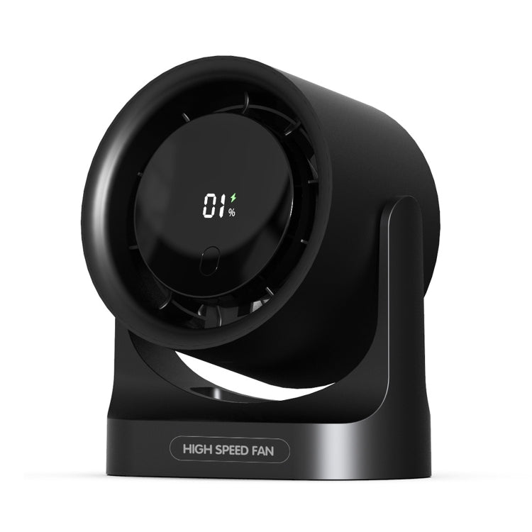 HX-F315 100-speed USB Charging Digital Display Wall-mounted Desktop Turbine Fan(Black) - Electric Fans by PMC TechLife | Online Shopping South Africa | PMC TechLife | Buy Now Pay Later Mobicred