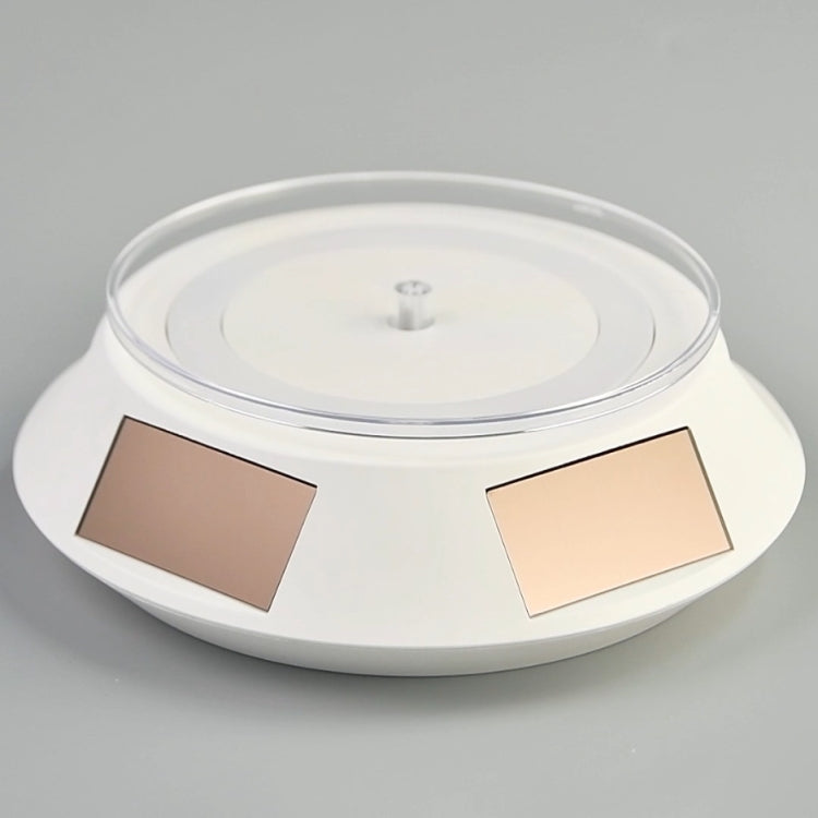 14cm  Solar Energy Spinning Display Stand with LED Light for Jewelry Crystal Product Display, Style: White Transparent -  by PMC TechLife | Online Shopping South Africa | PMC TechLife | Buy Now Pay Later Mobicred