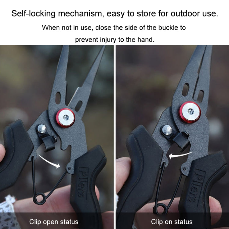 Teflon Stainless Steel Multifunctional Fishing Pliers Anti-slip Cutting Line Open Ring Fishing Tools(Red Nail) - Fish Gripper & Pliers by PMc TechLife | Online Shopping South Africa | PMc TechLife | Buy Now Pay Later Mobicred