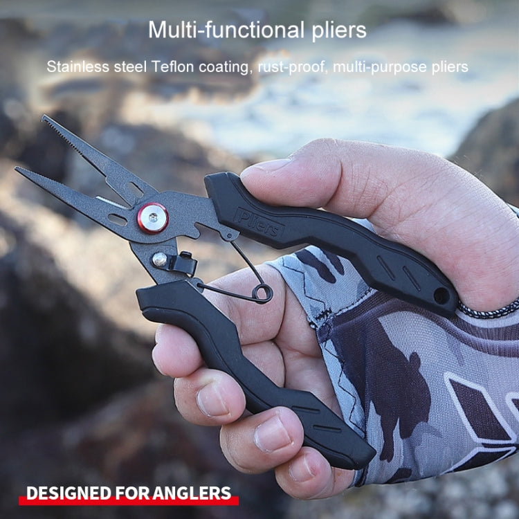 Teflon Stainless Steel Multifunctional Fishing Pliers Anti-slip Cutting Line Open Ring Fishing Tools(Red Nail) - Fish Gripper & Pliers by PMc TechLife | Online Shopping South Africa | PMc TechLife | Buy Now Pay Later Mobicred