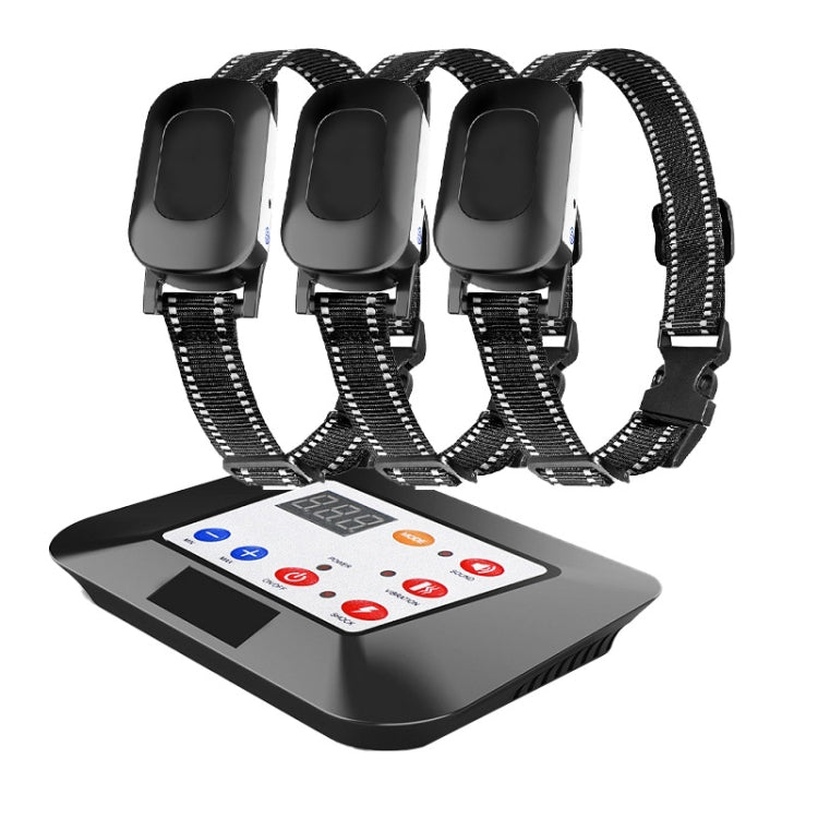 1 Drag 3 Pet Electronic Fence Wireless Dog Trainer Smart Electric Shock Dog Collar(Black) - Training Aids by PMC TechLife | Online Shopping South Africa | PMC TechLife | Buy Now Pay Later Mobicred