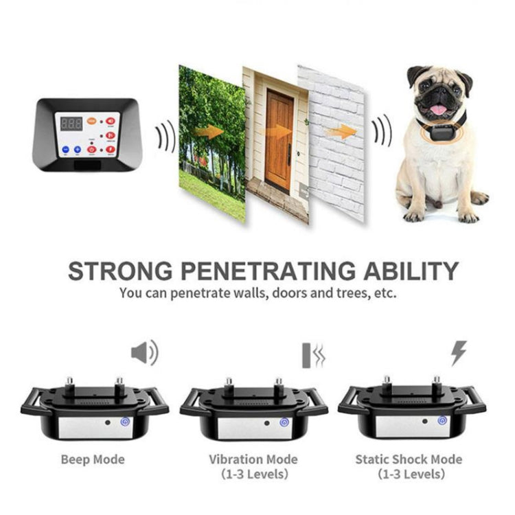 1 Drag 3 Pet Electronic Fence Wireless Dog Trainer Smart Electric Shock Dog Collar(Black) - Training Aids by PMC TechLife | Online Shopping South Africa | PMC TechLife | Buy Now Pay Later Mobicred