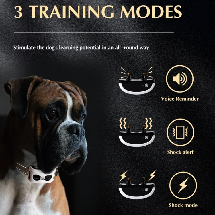 1 Drag 2 Pet Electronic Fence Wireless Stop Barker Outdoor Dog Collar Remote Control Dog Trainer(White) - Training Aids by PMC TechLife | Online Shopping South Africa | PMC TechLife | Buy Now Pay Later Mobicred