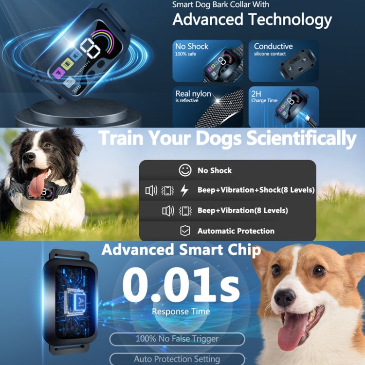 Color Screen Stop Bark Dog Trainer Anti Barking Pet Supplies(White) - Training Aids by PMC TechLife | Online Shopping South Africa | PMC TechLife | Buy Now Pay Later Mobicred