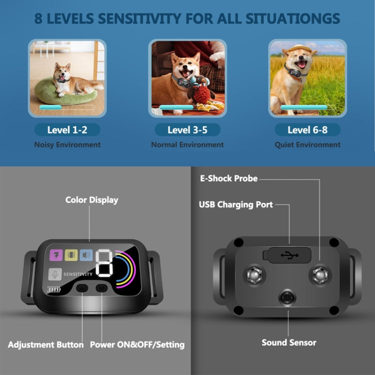 Color Screen Stop Bark Dog Trainer Anti Barking Pet Supplies(White) - Training Aids by PMC TechLife | Online Shopping South Africa | PMC TechLife | Buy Now Pay Later Mobicred