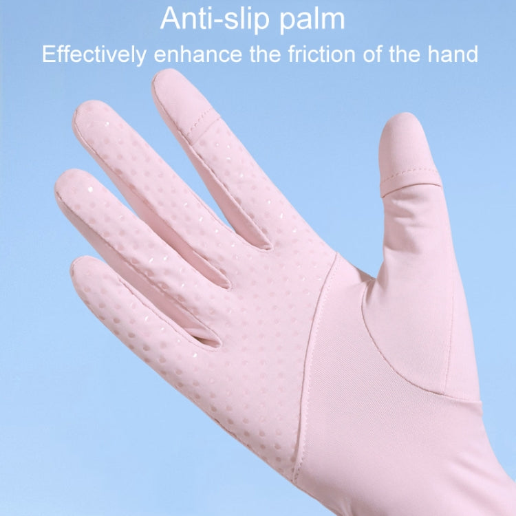 1pair Summer Thin Ice Silk Anti-Slip Sunscreen Sport Riding Finger Gloves, Size: One Size(Pink) - free shipping - PMC TechLife - Order now!