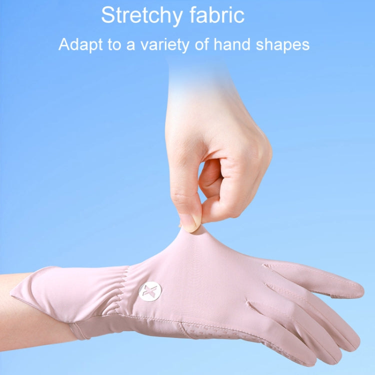 1pair Summer Thin Ice Silk Anti-Slip Sunscreen Sport Riding Finger Gloves, Size: One Size(Gray) - Safety Gloves by PMC TechLife | Online Shopping South Africa | PMC TechLife | Buy Now Pay Later Mobicred