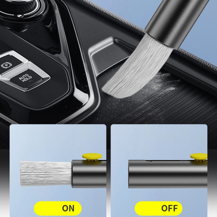 3-In-1 Car Air Outlet Double-Head Cleaning Brush Multi-Functional Detail Brush With Hammer(Grey) - Car washing supplies by PMC TechLife | Online Shopping South Africa | PMC TechLife | Buy Now Pay Later Mobicred
