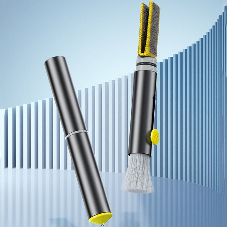 3-In-1 Car Air Outlet Double-Head Cleaning Brush Multi-Functional Detail Brush With Hammer(Grey) - Car washing supplies by PMC TechLife | Online Shopping South Africa | PMC TechLife | Buy Now Pay Later Mobicred