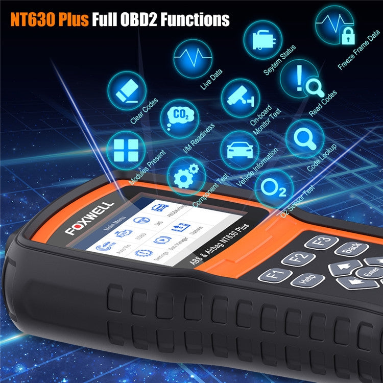 FOXWELL NT630 Plus OBD2 Scanner SRS ABS Code Reader SAS OIL EPB Reset Diagnostic - free shipping - PMC TechLife - Order now!