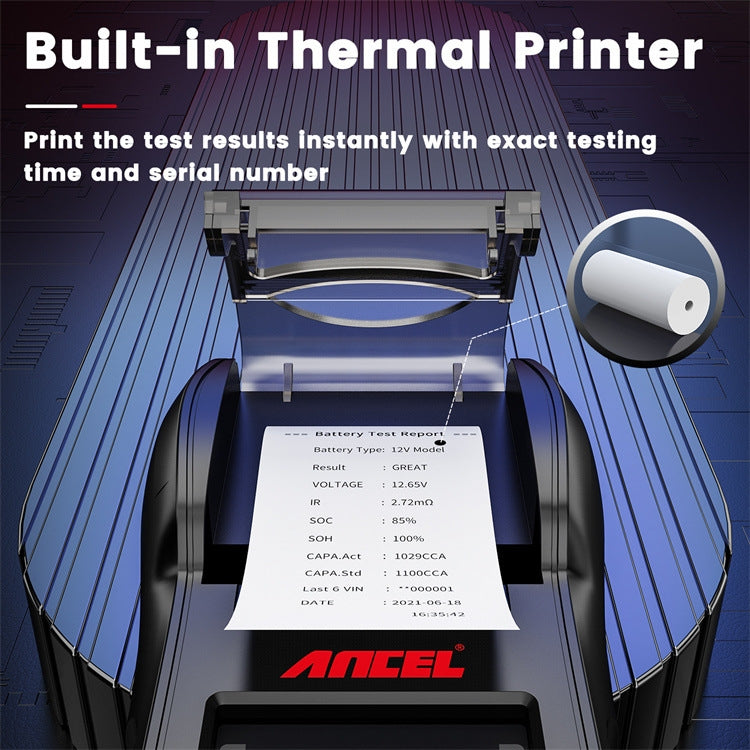 ANCEL 12V/24V Printer-Type Car Battery Tester Battery Power CCA Internal Resistance Life Detector(BST600) - free shipping - PMC TechLife - Order now!