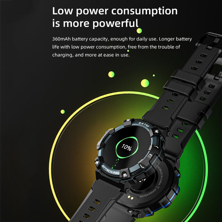 LOKMAT ATTACK 2 PRO 1.39-Inch 5ATM Waterproof Health Monitoring Bluetooth Smart Watch(Gray) - free shipping - PMC TechLife - Order now!