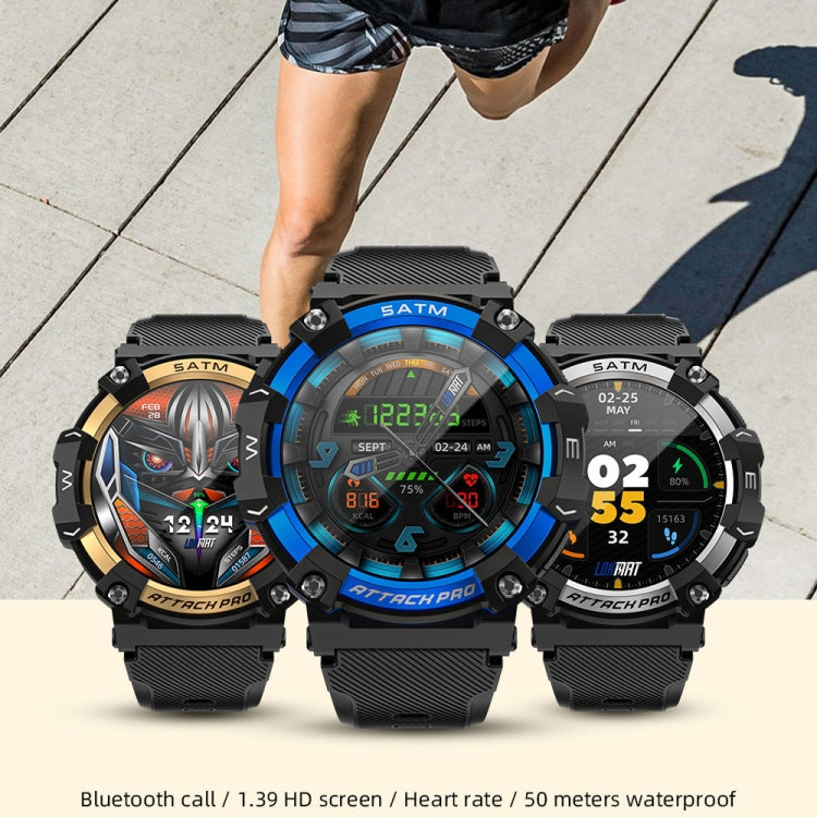 LOKMAT ATTACK 2 PRO 1.39-Inch 5ATM Waterproof Health Monitoring Bluetooth Smart Watch(Royal Blue) - free shipping - PMC TechLife - Order now!