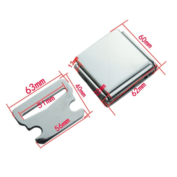 All-metal Aircraft Buckle Safety Belt Accessories(Square) - Seat Belts & Padding by PMC TechLife | Online Shopping South Africa | PMC TechLife | Buy Now Pay Later Mobicred