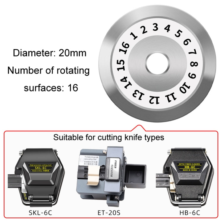 20mm 16 Rotating Surface Fiber Optic Cutting Knife Replacement Tungsten Steel Blade - Lan Cable and Tools by PMc TechLife | Online Shopping South Africa | PMc TechLife | Buy Now Pay Later Mobicred