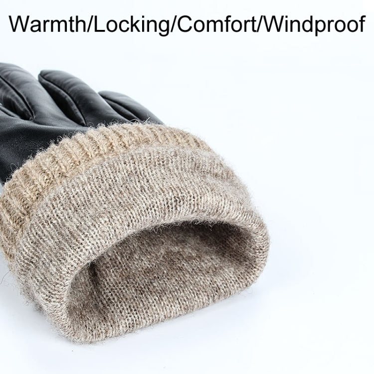 Autumn And Winter Padded Leather Gloves Business Simple Outdoor Sports Warm Gloves, Size: S(Black) - Full Finger Gloves by PMC TechLife | Online Shopping South Africa | PMC TechLife | Buy Now Pay Later Mobicred