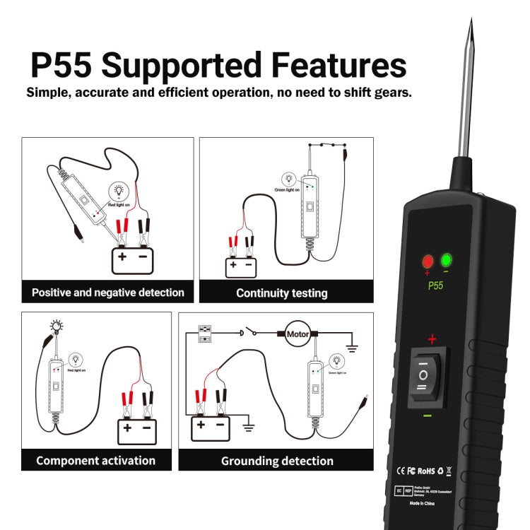 Automotive Electrical Circuit Tester System Short Circuit Tracking Positioning Diagnostic Instrument(P55) - Code Readers & Scan Tools by PMC TechLife | Online Shopping South Africa | PMC TechLife | Buy Now Pay Later Mobicred