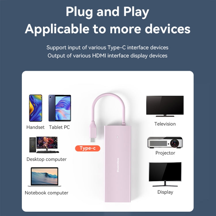 Blueendless 4K60Hz + Gigabit LAN + Data Type-C Docking Station, Spec: 6-in-1 Gray - free shipping - PMC Jewellery - Order now!