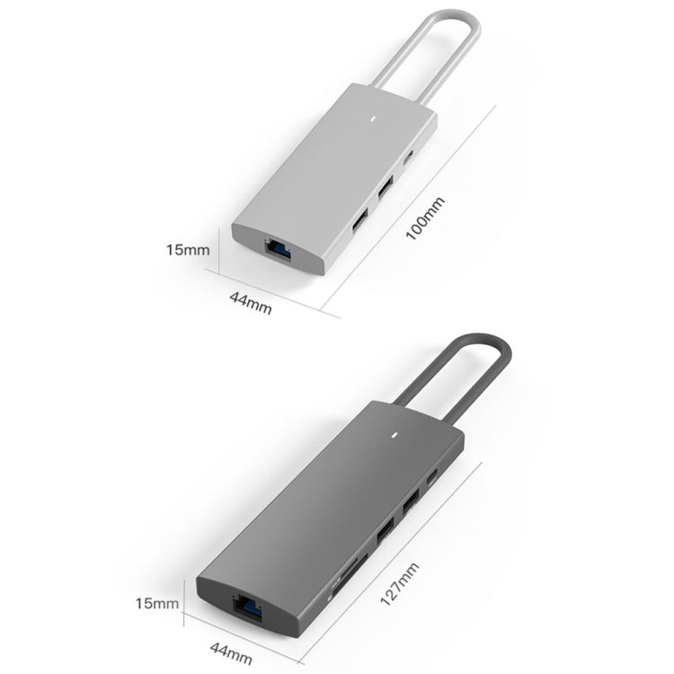 Blueendless 4K60Hz + Gigabit LAN + Data Type-C Docking Station, Spec: 6-in-1 Gray - free shipping - PMC Jewellery - Order now!