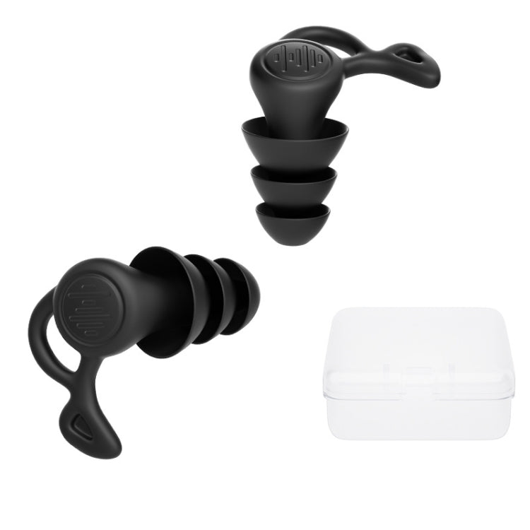 Noise Canceling Sleeping Earplugs Triple Layer Soundproofing Silicone Swimming Earplugs(Black) - free shipping - PMC TechLife - Order now!