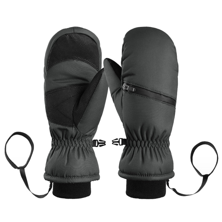 Winter Padded Ski Gloves Outdoor Windproof Warm Sports Gloves, Size: L(Black) - free shipping - PMC TechLife - Order now!