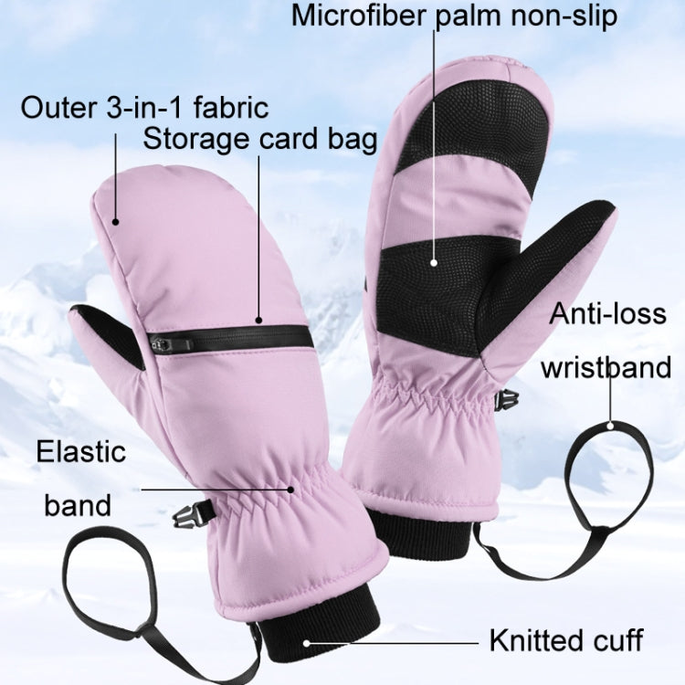 Winter Padded Ski Gloves Outdoor Windproof Warm Sports Gloves, Size: XS(Black) - free shipping - PMC TechLife - Order now!