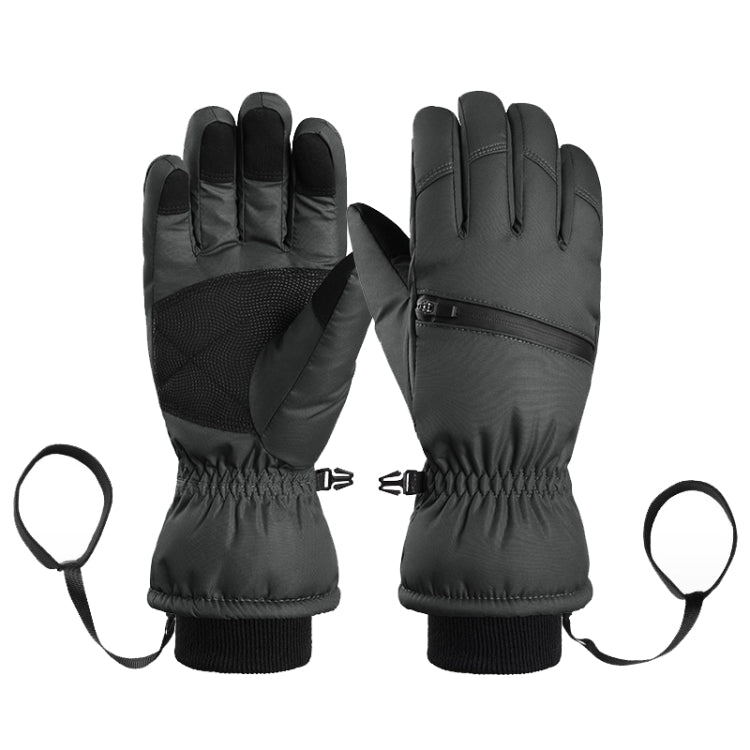 Winter Padded Ski Finger Gloves Outdoor Windproof Warm Sports Gloves, Size: XS(Black) - Full Finger Gloves by PMC TechLife | Online Shopping South Africa | PMC TechLife | Buy Now Pay Later Mobicred