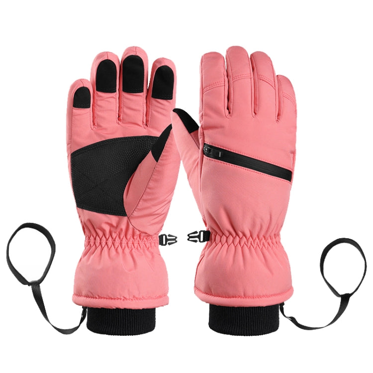 Winter Padded Ski Finger Gloves Outdoor Windproof Warm Sports Gloves, Size: S(Pink) - Full Finger Gloves by PMC TechLife | Online Shopping South Africa | PMC TechLife | Buy Now Pay Later Mobicred