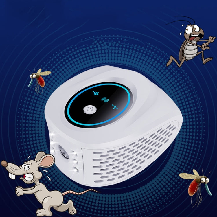 QSQ218 Multifunctional LED Household Indoor High-power Ultrasonic Mouse Repellent EU Plug(White) - free shipping - PMc TechLife - Order now!