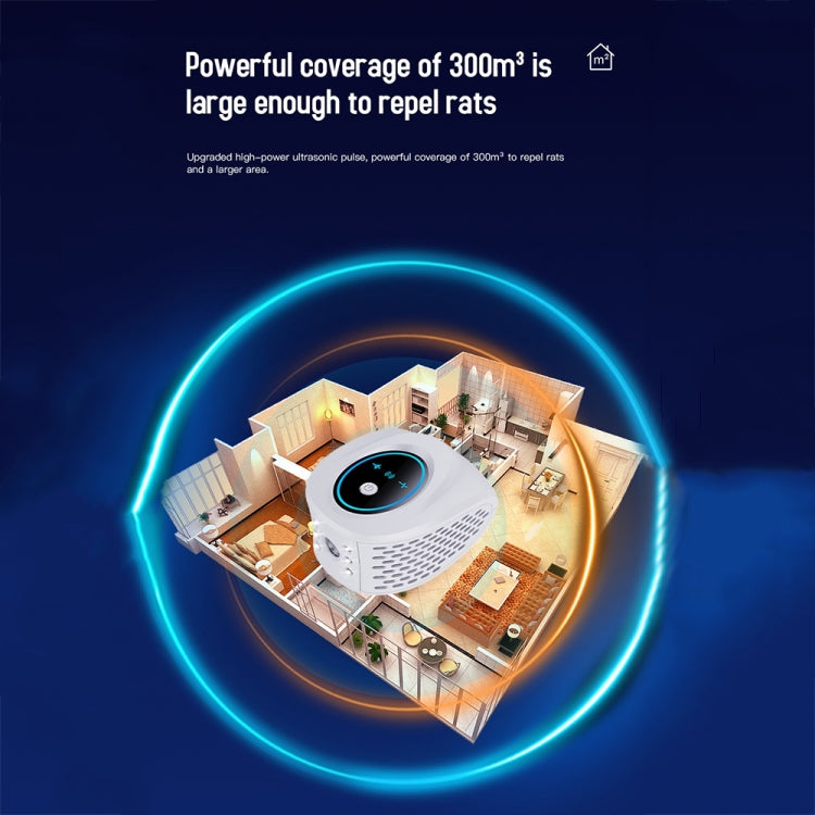 QSQ218 Multifunctional LED Household Indoor High-power Ultrasonic Mouse Repellent UK Plug(White) - Repellents by PMc TechLife | Online Shopping South Africa | PMc TechLife | Buy Now Pay Later Mobicred