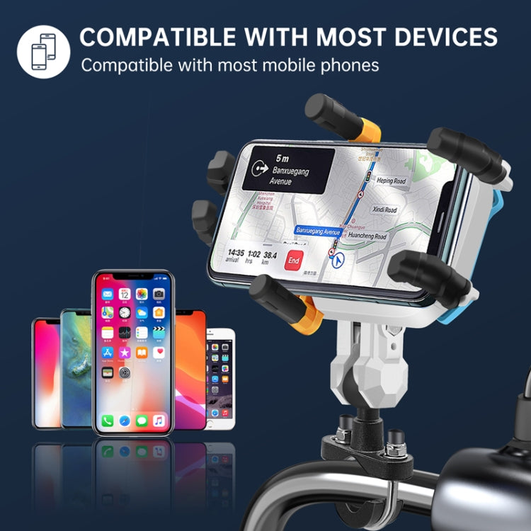 Colorful Motorcycle Shock-absorbing Navigation Mobile Phone Holder(Handlebar Model) - Holder by PMC TechLife | Online Shopping South Africa | PMC TechLife | Buy Now Pay Later Mobicred