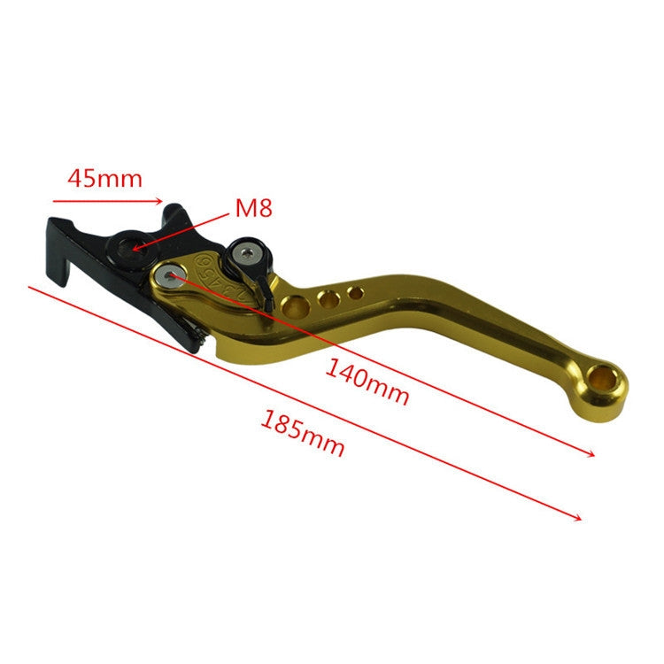 1pair Motorcycle CNC Six Speed Dual Disc Brake Handlebar Cowl Adjustable Electric Bike Brake Lever(Gold) - Motorbike Brakes by PMC TechLife | Online Shopping South Africa | PMC TechLife | Buy Now Pay Later Mobicred