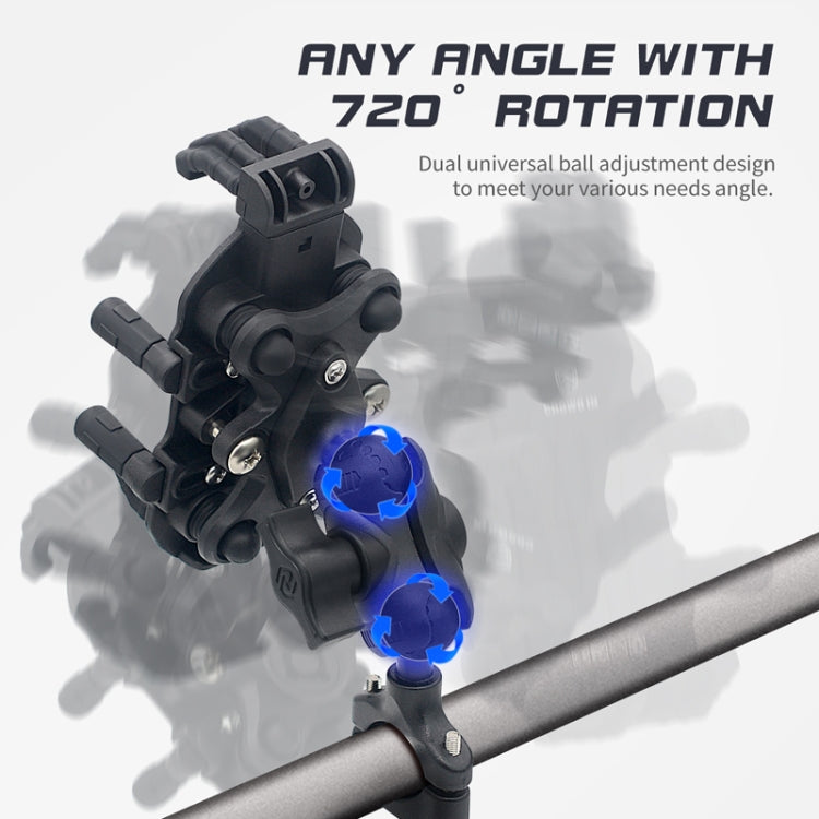 Outdoor Motorcycle Aluminum Alloy Shock-absorbing Mobile Phone Holder(Handlebar Model) - Holder by PMC TechLife | Online Shopping South Africa | PMC TechLife | Buy Now Pay Later Mobicred