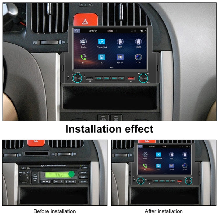 6.2 Inch MP5 Player Single Butt Universal Wired CarPlay Car Monitor, Model: Standard+12 Light Camera - Car MP3 & MP4 & MP5 by PMC TechLife | Online Shopping South Africa | PMC TechLife | Buy Now Pay Later Mobicred