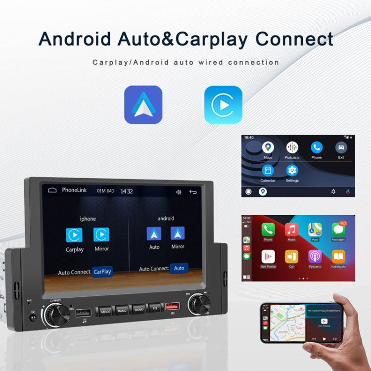 6.2 Inch MP5 Player Single Butt Universal Wired CarPlay Car Monitor, Model: Standard+AHD Camera - Car MP3 & MP4 & MP5 by PMC TechLife | Online Shopping South Africa | PMC TechLife | Buy Now Pay Later Mobicred