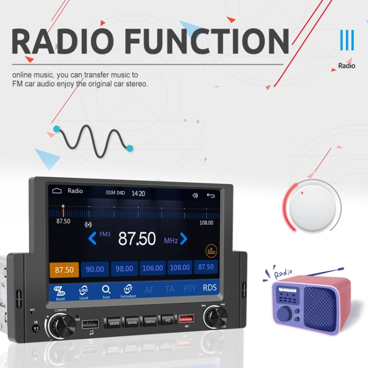 6.2 Inch MP5 Player Single Butt Universal Wired CarPlay Car Monitor, Model: Standard+AHD Camera - Car MP3 & MP4 & MP5 by PMC TechLife | Online Shopping South Africa | PMC TechLife | Buy Now Pay Later Mobicred