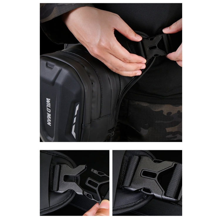 WILD MAN L1 3L Outdoor Motorcycle Riding Hard Shell Waist Bag Sports Cross-body Bag(Black) - free shipping - PMC TechLife - Order now!