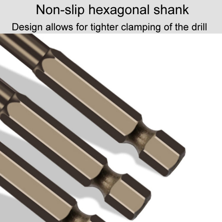 8mm Hexagonal Shank Spiral Flute Cross Alloy Drill Bits Glass Tile Four Edge Drivers - Drill & Drill Bits by PMC TechLife | Online Shopping South Africa | PMC TechLife | Buy Now Pay Later Mobicred
