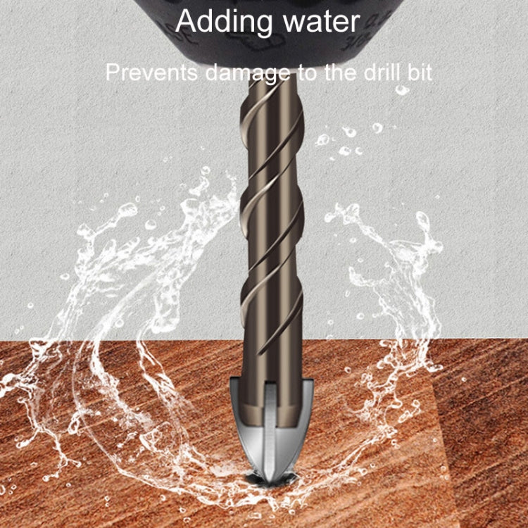 4mm Hexagonal Shank Spiral Flute Cross Alloy Drill Bits Glass Tile Four Edge Drivers - Drill & Drill Bits by PMC TechLife | Online Shopping South Africa | PMC TechLife | Buy Now Pay Later Mobicred