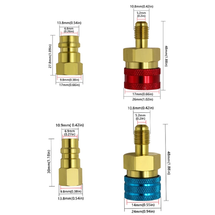 Car Household Air Conditioning And Refrigeration Equipment Fluoridation High And Low Pressure Fittings, Model: High Pressure - free shipping - PMC TechLife - Order now!