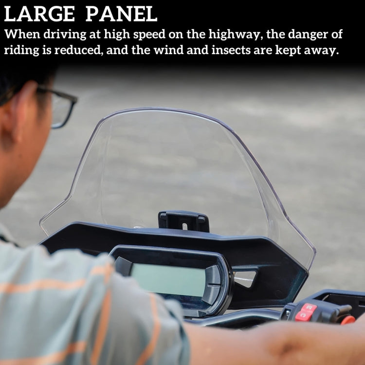 For Can-Am Ryker 600/Ryker 900 Adjustable Front Windshield(Transparent) - Replacement Parts by PMC TechLife | Online Shopping South Africa | PMC TechLife | Buy Now Pay Later Mobicred