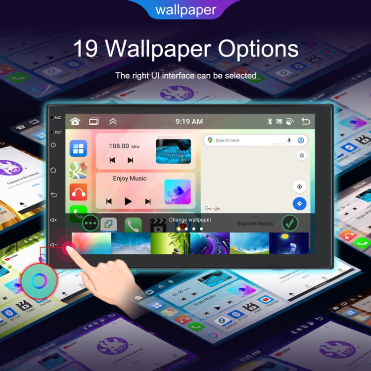 7inch Android 13.0 Dual Butt Universal Wireless Carplay Car Navigation Center Control All-In-One Monitor(Standard+AHD Camera) - Car MP3 & MP4 & MP5 by PMC TechLife | Online Shopping South Africa | PMC TechLife | Buy Now Pay Later Mobicred