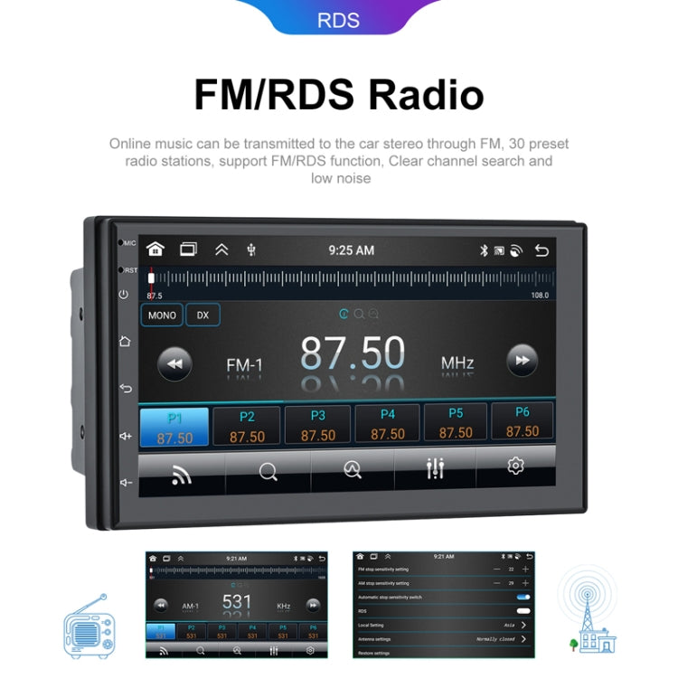 7inch Android 13.0 Dual Butt Universal Wireless Carplay Car Navigation Center Control All-In-One Monitor(Standard+AHD Camera) - Car MP3 & MP4 & MP5 by PMC TechLife | Online Shopping South Africa | PMC TechLife | Buy Now Pay Later Mobicred