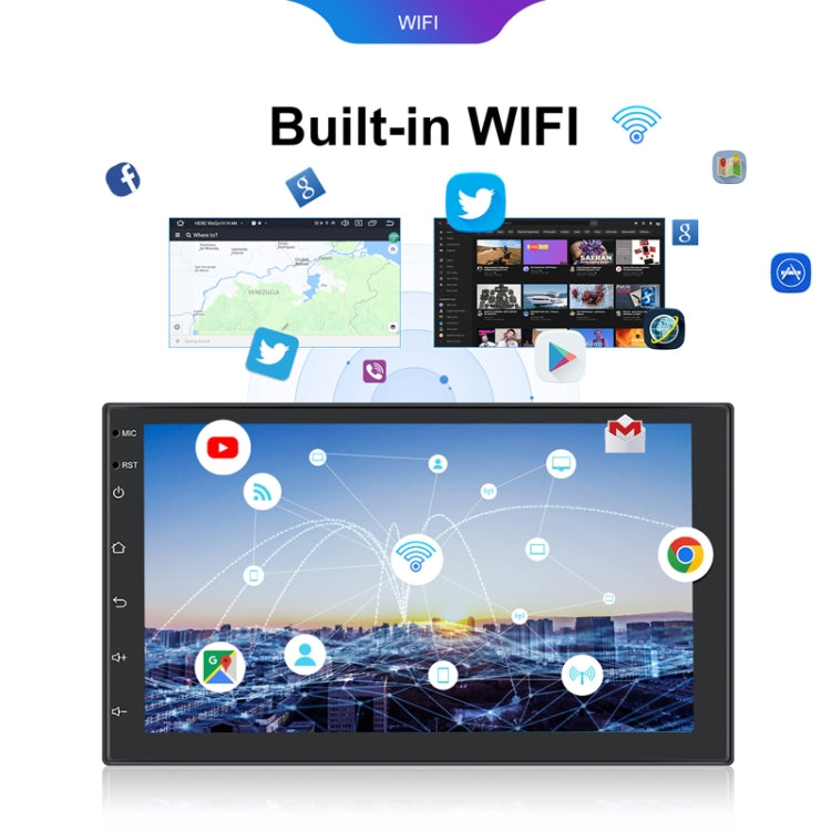 7inch Android 13.0 Dual Butt Universal Wireless Carplay Car Navigation Center Control All-In-One Monitor(Standard+AHD Camera) - Car MP3 & MP4 & MP5 by PMC TechLife | Online Shopping South Africa | PMC TechLife | Buy Now Pay Later Mobicred