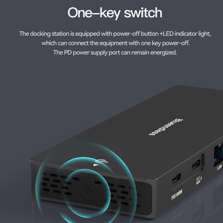 Blueendless 12-In-1 HD Multifunctional Docking Station 10Gbps Splitter With Switch(8K+4K HDMI x 2) - free shipping - PMC Jewellery - Order now!