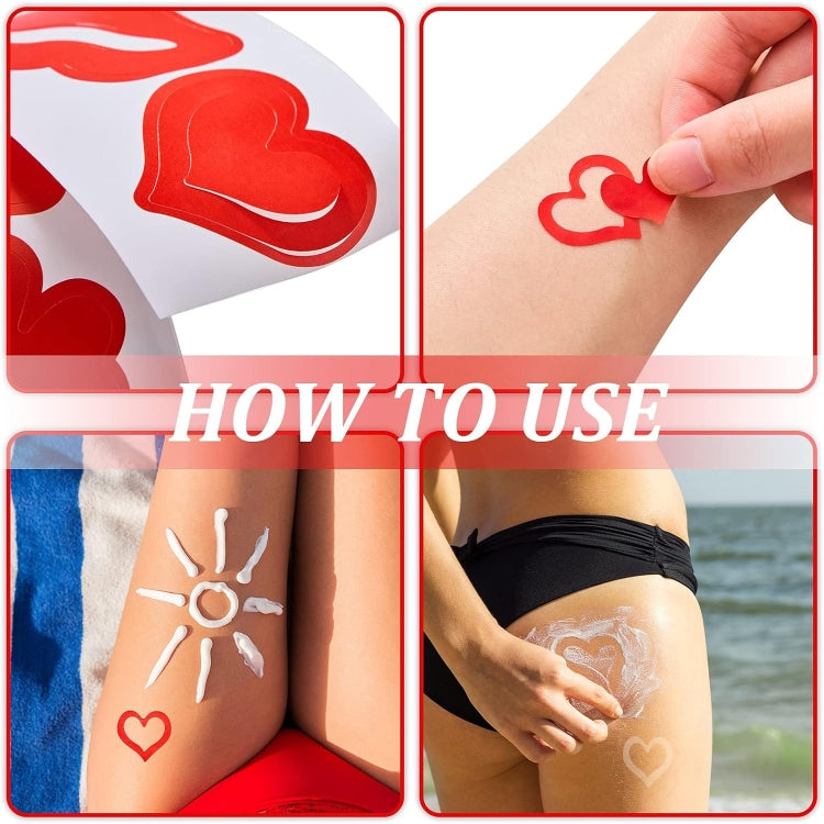 500pcs /Roll Style 4 Tanning Sunbathing Stickers Self Adhesive Body Stickers - Sticker & Tags by PMC TechLife | Online Shopping South Africa | PMC TechLife | Buy Now Pay Later Mobicred