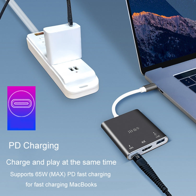 JINGHUA Z330 3 In 1 Type-C Docking Station HDMI 4K Adapter USB3.0 Interface Converter - free shipping - PMC Jewellery - Order now!