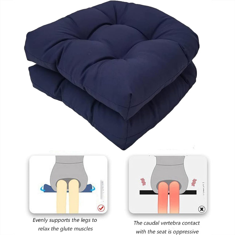 1pair 48 x 48cm Garden Patio Rattan Chair Waterproof Cushion Thick Soft Sofa Cushion(Light Brown) - Cushions & Pillows by PMc TechLife | Online Shopping South Africa | PMc TechLife | Buy Now Pay Later Mobicred